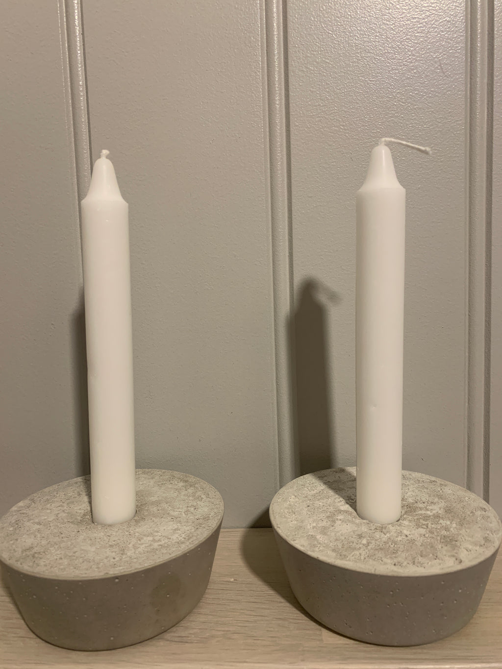 Røff lysestake, kronelys - betong