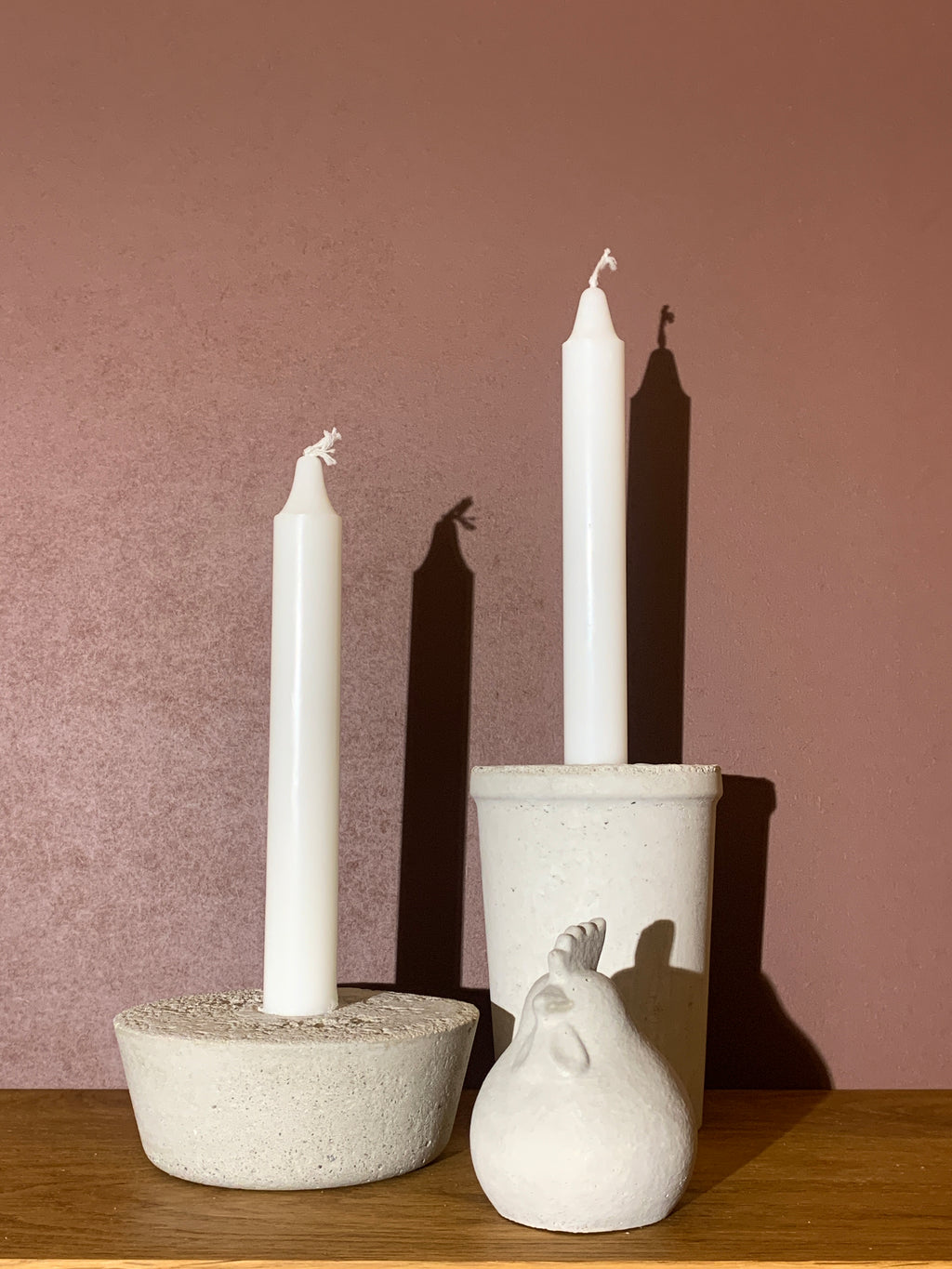 Røff lysestake, kronelys - betong